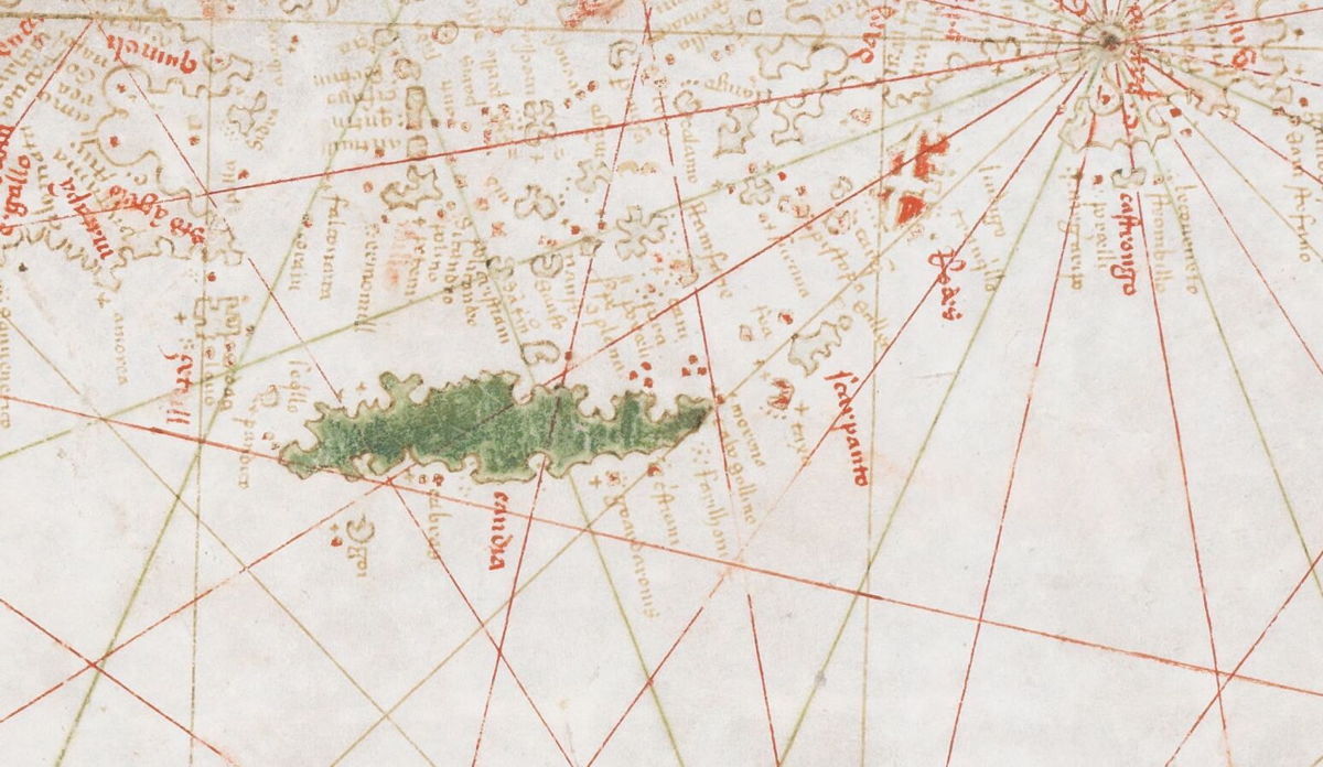 1510 Carte marine portugaise de l'océan Atlantique Est, de la mer Méditerranée et de la mer Noire, connue sous le nom de Portulan de Dijon.jpg